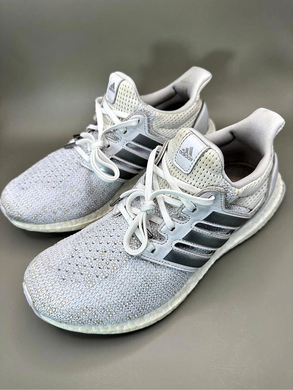 adidas  UltraBoost DNA Sneakers in Gray and White FW8692, Men’s Size 7.5 women 8